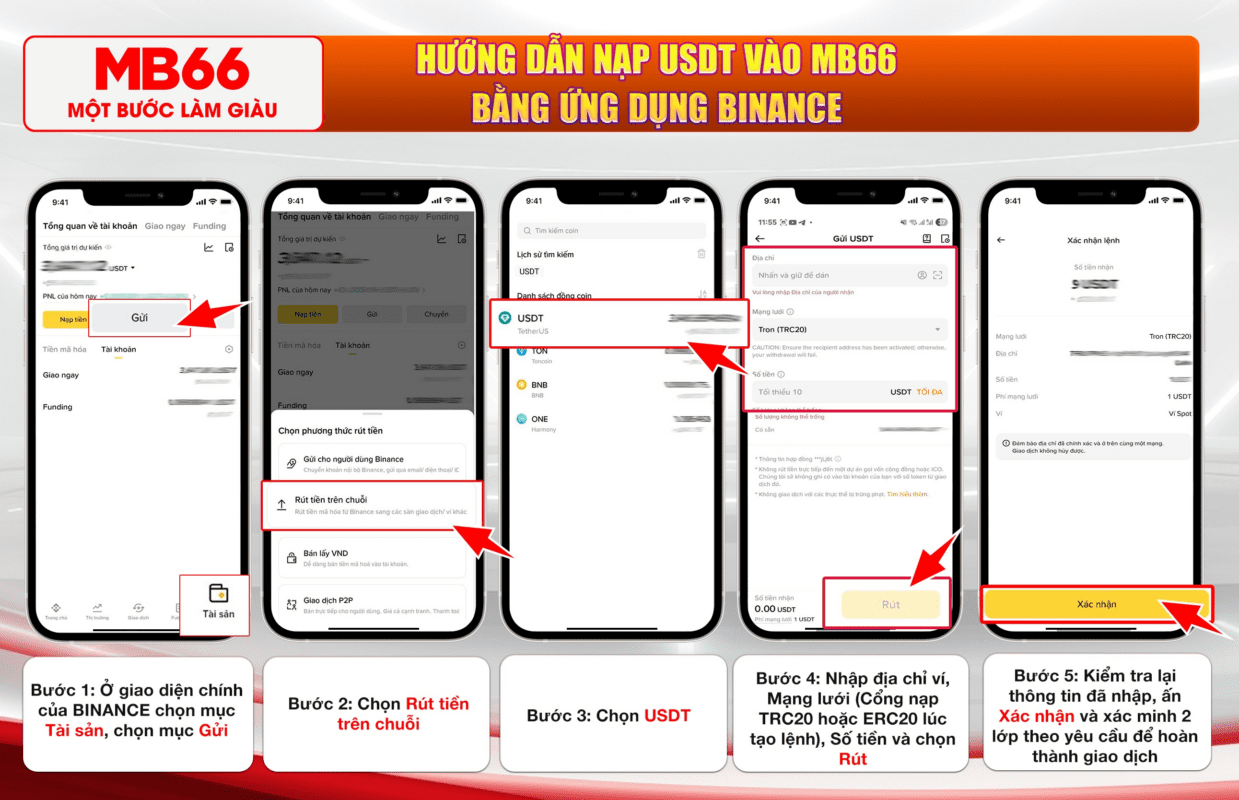 Hướng Dẫn Nạp USDT Bằng Ứng Dụng Binance