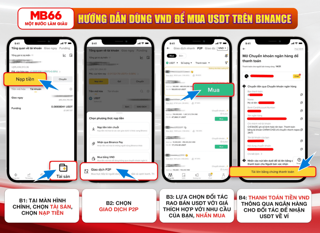 Hướng Dẫn Dùng VND Mua USDT Trên Binance